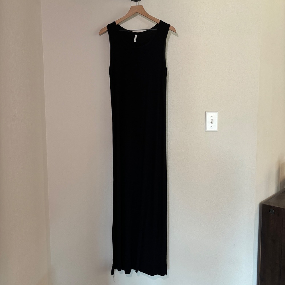 Z Supply Maxi Dress Large Black Minimalist Sleeveless